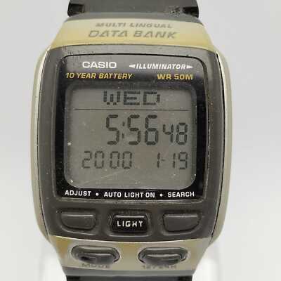 Casio Data Bank DB-37H Multi Lingual 2524 Quartz Vintage Men s Watch SAE24MHN4