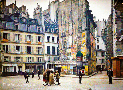 Autochrome Photo, Paris Streets, 1914