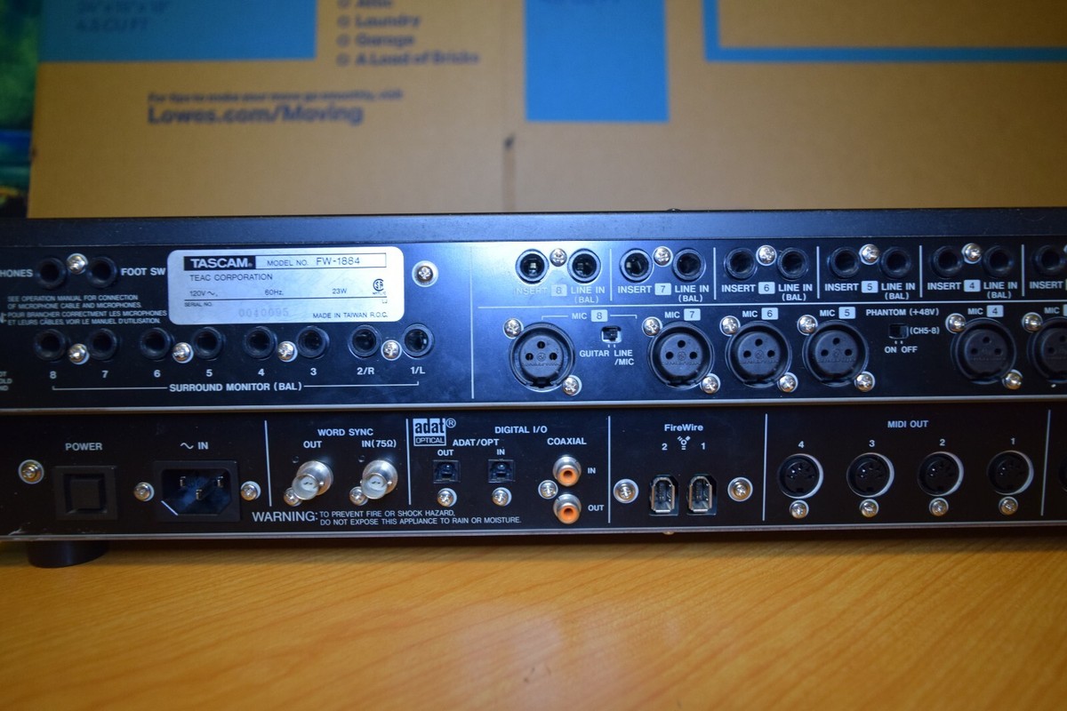 Tascam 1884 FW Firewire Audio Interface/Mixer/Midi Control Surface