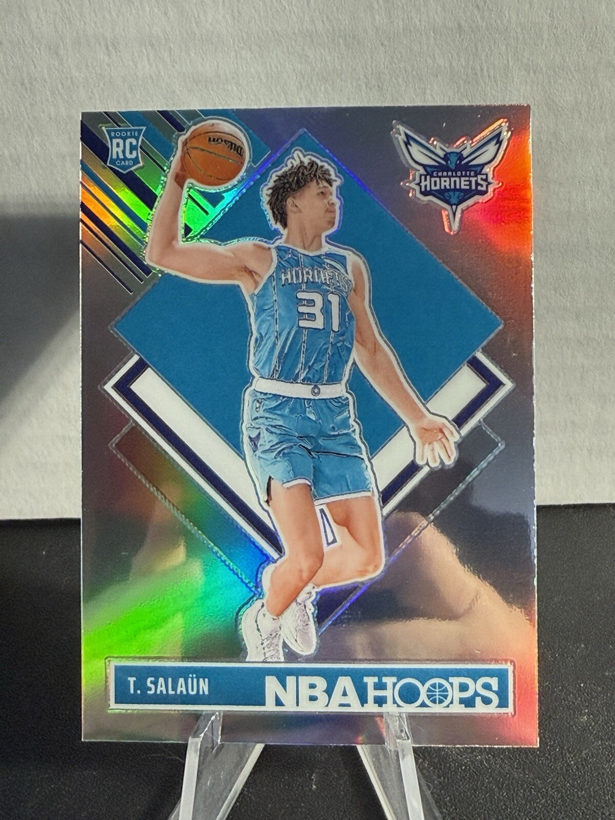 2024-25 NBA Hoops Tidjane Salaun Rookie Tribute Silver Chrome #292 Hornets