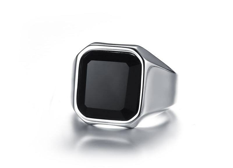 OAKKY Uomo Acciaio Inossidabile 8mm Intarsio Per Fedi Nuziali Bordi Smussati Lucidi A Fiocco Arcobaleno Taglia Nera 14 - Foto 7