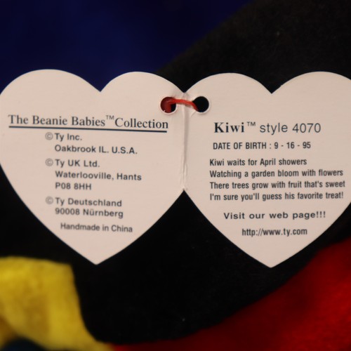 Ty Beanie: Kiwi DOB 9-16-95 P.V.C. Pellets 4th Generation (x401) - Picture 5 of 8