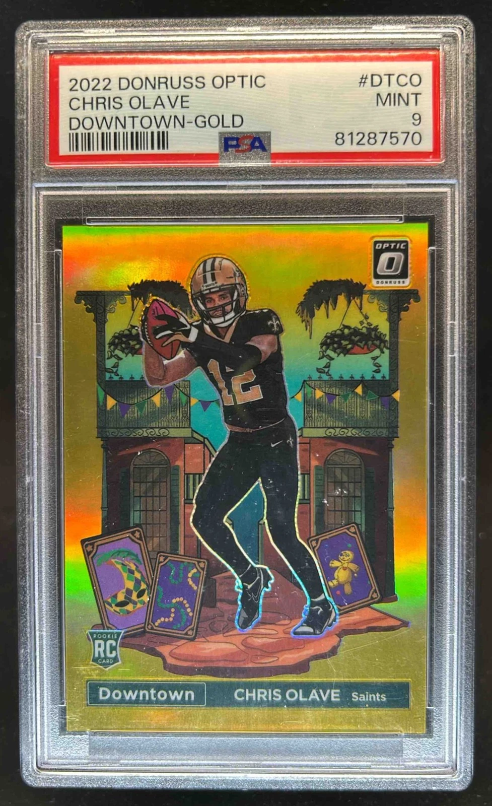 Chris Olave Panini Donruss Optic Downtown #DTCO Gold