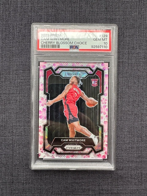 2023 Panini Prizm ROOKIE RC Cherry Blossom Cam Whitmore 11/20 Gem PSA 10 Rockets