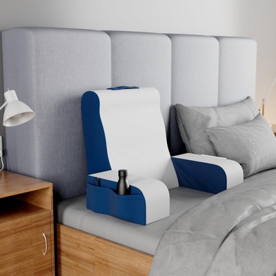 Kolbs Wedge Reading Cushion, Back Pillow for Bed Sitting Up, Cushion with Arm...