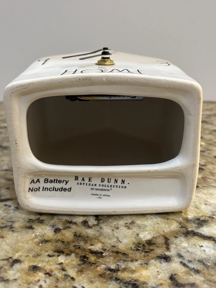 Rae Dunn HOME Ceramic Clock by Magenta Artisan Collection Modern Farmhouse Decor - Image 4 of 4