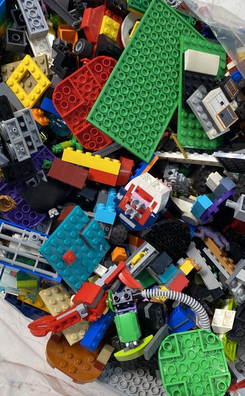 LEGO Bulk Lot Mixed Bricks Plates Wheels Specialty Pieces 7.8 Lbs