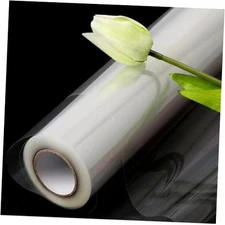  Clear Cellophane Wrap, 32" x 50' Folded 3Mil Thick Cellophane Wrap Roll for 