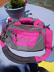 Cabela’s Catch All Gear Bag Durable Weather Resistant 3 Pockets Pink & Gray PO
