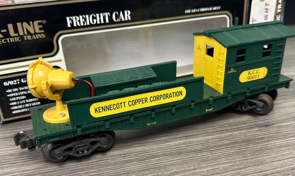 K-Line O Scale Copper Search Light Car Kennecott Preowned RTR - Image 3 of 3