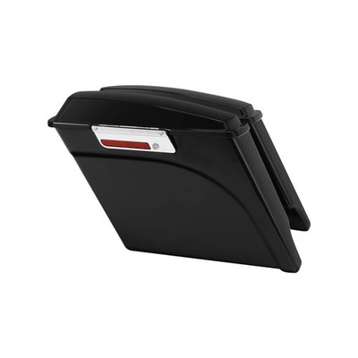 XFMT Motorcycle Saddlebags 5'' Stretched Saddle Bags Extended Hard Saddlebag W...