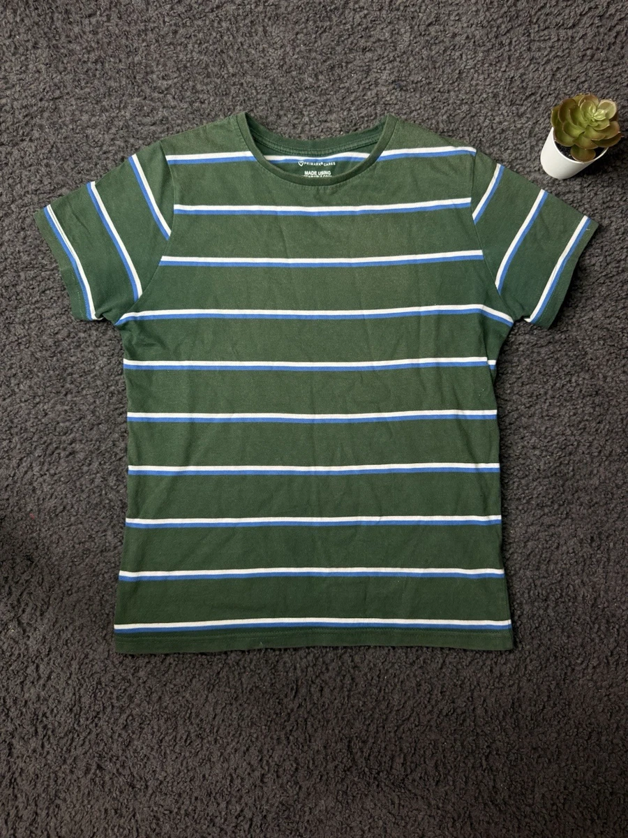 T-shirt Basique Primark Garçon – Vert – Polyester – Taille 7-8 Ans – Manches Courtes