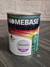 HOMEBASE TURTLE DOVE WOOD & METAL PAINT SATIN QUICK DRY 750ML