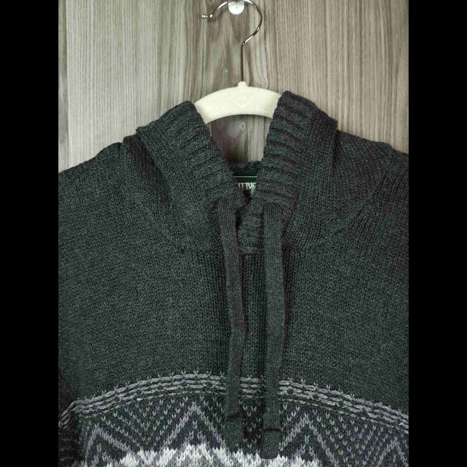 American Eagle Gray Patterned Drawstring Front Po… - image 3