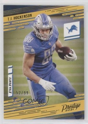 2021 Panini Prestige Xtra Points Gold 52/99 TJ Hockenson #53 n0c