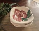 Set Of 4 Vintage RED WING POTTERY Lexington Rose Dessert Berry Bowl 5.25 Inch