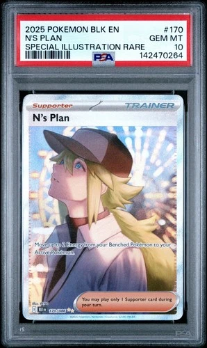 2025 Pokemon Black Bolt BLK En N's Plan Special Illustration Rare #170 PSA 10