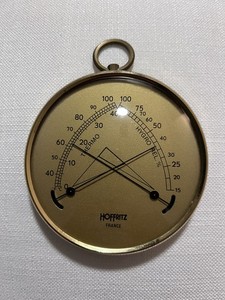VTG Hoffritz Dual Thermometer Hygrometer Analog Display Weather Instrument 