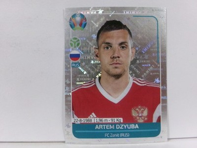 2020 Panini UEFA Euro Preview Sticker #RUS 6 ARTEM DZYUBA FOIL