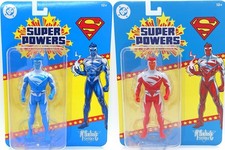 Mcfarlane DC Super Powers Red and Blue Electric Superman action figures New MISP