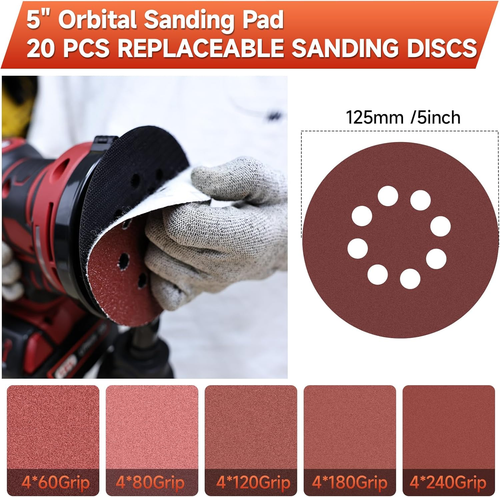 Scheppach Battery Angle Grinder BC-AG125-X | Sanding Discs Diameter 125 Mm | Speed 2500