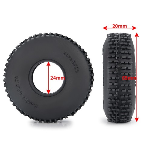 FLYXM 4PCS 65mm Rubber Tyre Tire Upgrade Parts for 1/18 Traxxas TRX4M RC Crawler - Picture 11 of 11