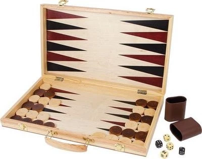 small foot Schach und Backgammon Koffer aus Holz, Konzentrationsspiele für  - Bild 1 von 4