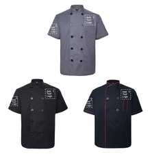 Custom 3 Pack Short Sleeve Chef Coats Personalized PRINTED Chef Jacket