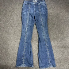 Idyllwind by Miranda Lambert Women's 10W 34L Eyelet Grommet Flare Jeans Western