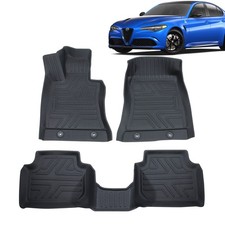 Alfombrillas De Goma Tapete Para 17-24 Alfa Romeo Giulia Rwd Giulia Quadrifoglio