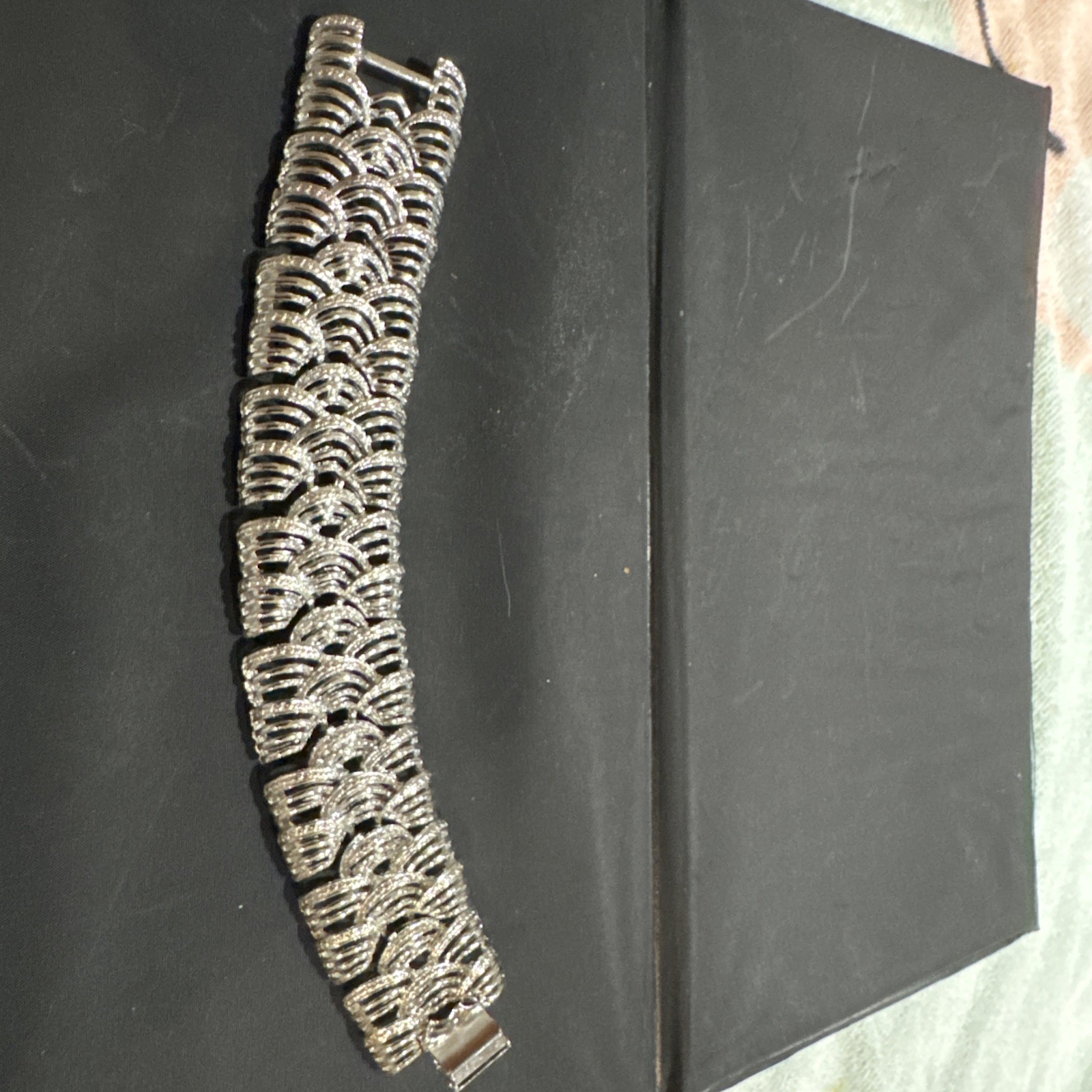 Coro Silvertone Statement Bracelet. Beautiful Vin… - image 1