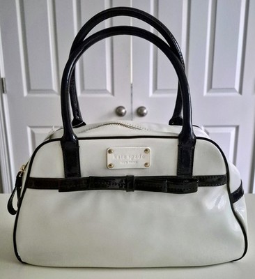 Kate Spade Bowarama, Simone White Patent Leather, Bow Beau Satchel, New w/ Tag
