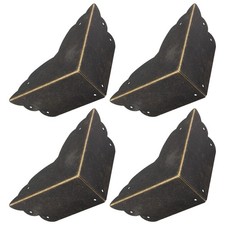 4 Pcs Metal Furniture Corner Protectors,2.76"x2.76"x1.18" Antique Bronze Safe...