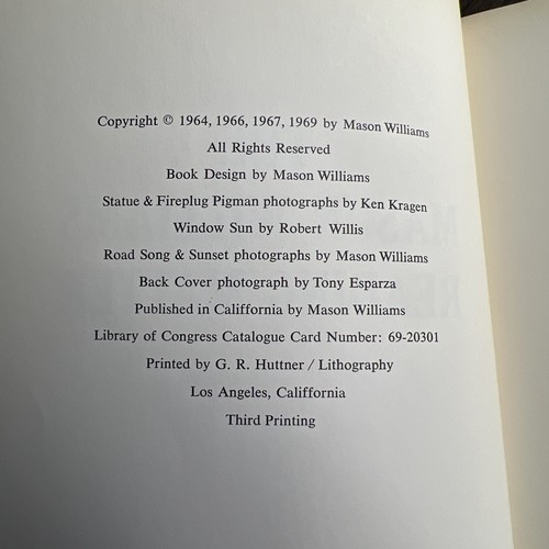 The Mason Williams Reading Matter (1969)3rd printing - Imagen 3 de 4
