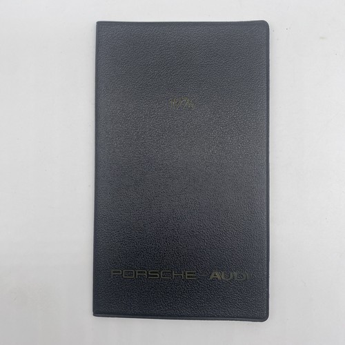 Vintage 1976 Porsche Audi Planner Black Faux Leather