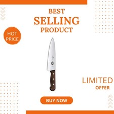 8-Inch Chef's Knife with Ergonomic Maple Handle - Effortless Cutting