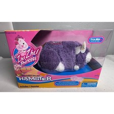 2010 Zhu Zhu Pets Magical Princess Enchanted Hamster Purple Plush Toy