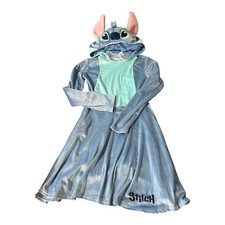 Disney Spirit Stitch Blue Costume Dress with Hood Youth Large 8-12 Halloween