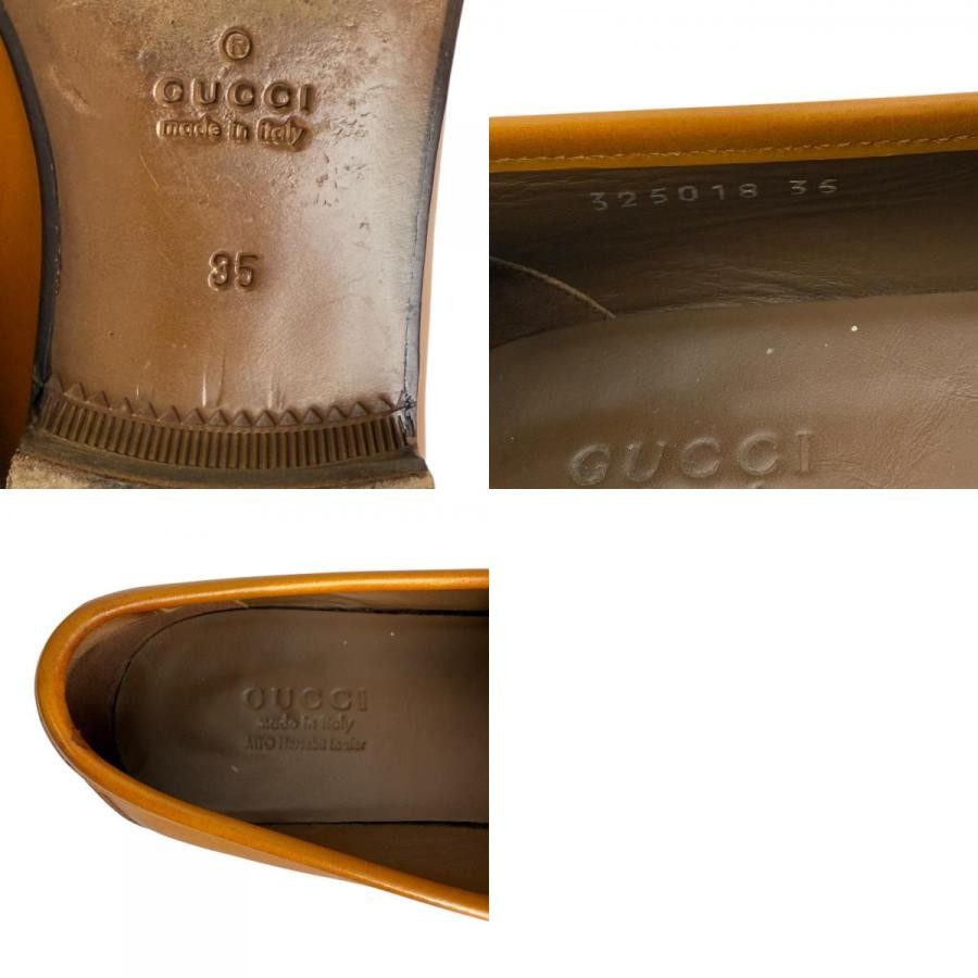 GUCCI Women's Horsebit Leather Loafers Dress Shoes Size:35/JP:22 141104K Authen thumbnail 10