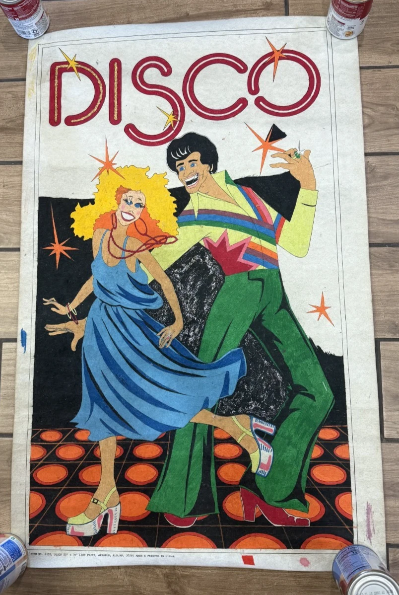 AFFICHE SÉRIGRAPHIE ANCIEN ORIGINAL NETTO TEINTURIER DANIEL SCHINTONE