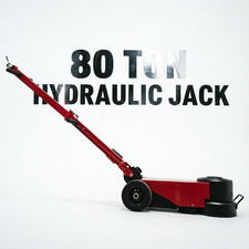 80 T Air Hydraulic Floor Jack Folding Handle Double Lifting Layers Truck Bus