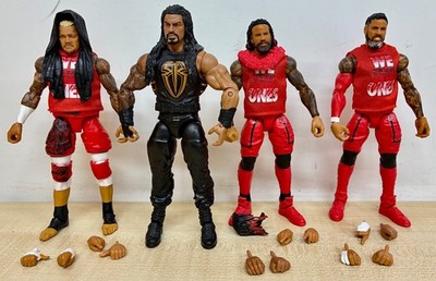 WWE The Bloodline - Roman, Solo Sikoa, Jey & Jimmy Uso Figuren - Mattel Elite