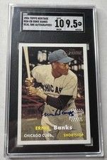 2006 Topps Heritage Ernie Banks Real One Autograph SGC 9.5/10