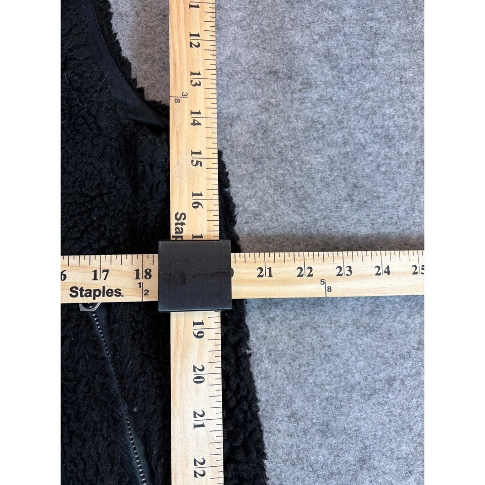 Chaleco Madewell Sherpa polar cremallera completa para mujer grande negro acogedor exterior en capas Foto 3 de 4