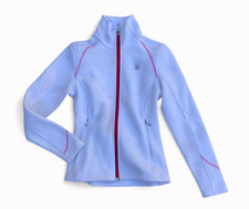 SPYDER Core Sweater Jacket Women's SMALL White Waffle Thermal Full Zip