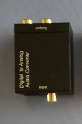 Optical Coaxial Toslink Adapt.-Digital to Analog Audio Converter RCA Klinke L/Ra