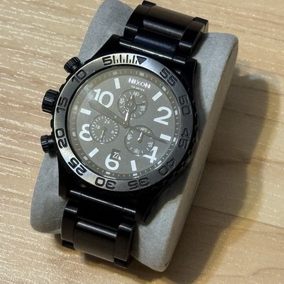 Nixon The 42-20 Chrono Minimize Black White Chronograph Men's