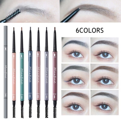 MARKENLOS Make-Up-Augenbrauenstift Mit Automatisch Rotierender Bürste Graubraun ↑