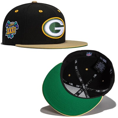 New Era 59Fifty Big Easy Green Bay Packers Super Bowl XXXI Fitted Hat Size 7