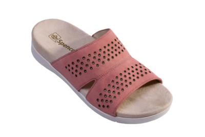  Women's Spenco Twilight Stud Slide Sandals Blush 8